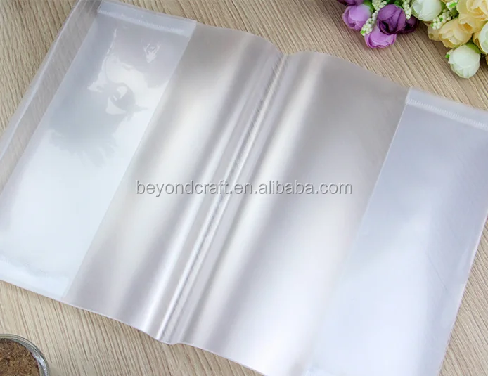 Clear Plastic Poly Book Jacket Transparent Pp Self Adhesive Students