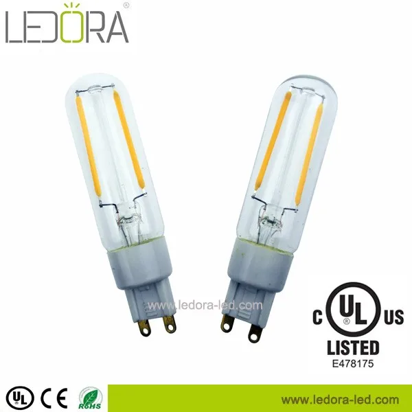 UL certificated new lighting product Listed 2200K 3000K 5000K g9 dimmable led filament bulb