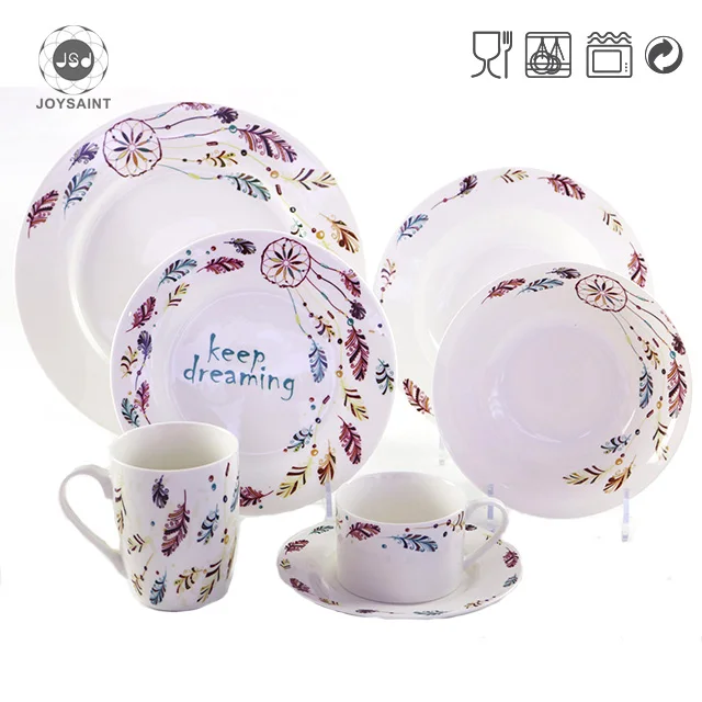 High Quality Fine Bone China Dinner Set Customized Dinner Set, Porcelain Tableware