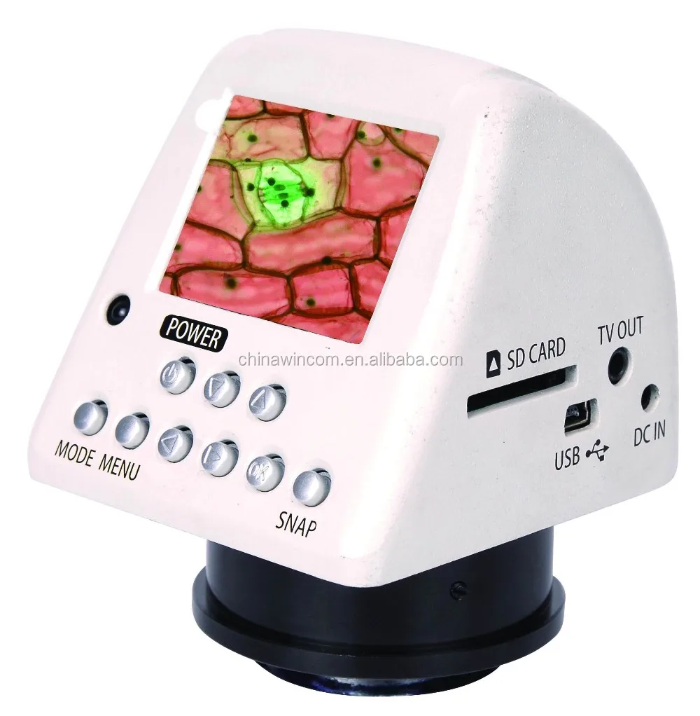 good quality demonstration head USB camera microscope with 2 inch lcd display SHD-34