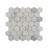 High end marble mosaic Italian marble Calacatta gold 2 inch hexagon tumbled mosaic