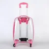 Chinese factory supply custom logo print little girls boys plain luggage 16 inch ABS/PC trolley hard shell transparent jelly bag