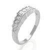 Latest ring designs platinum plated stone channel setting wedding rings