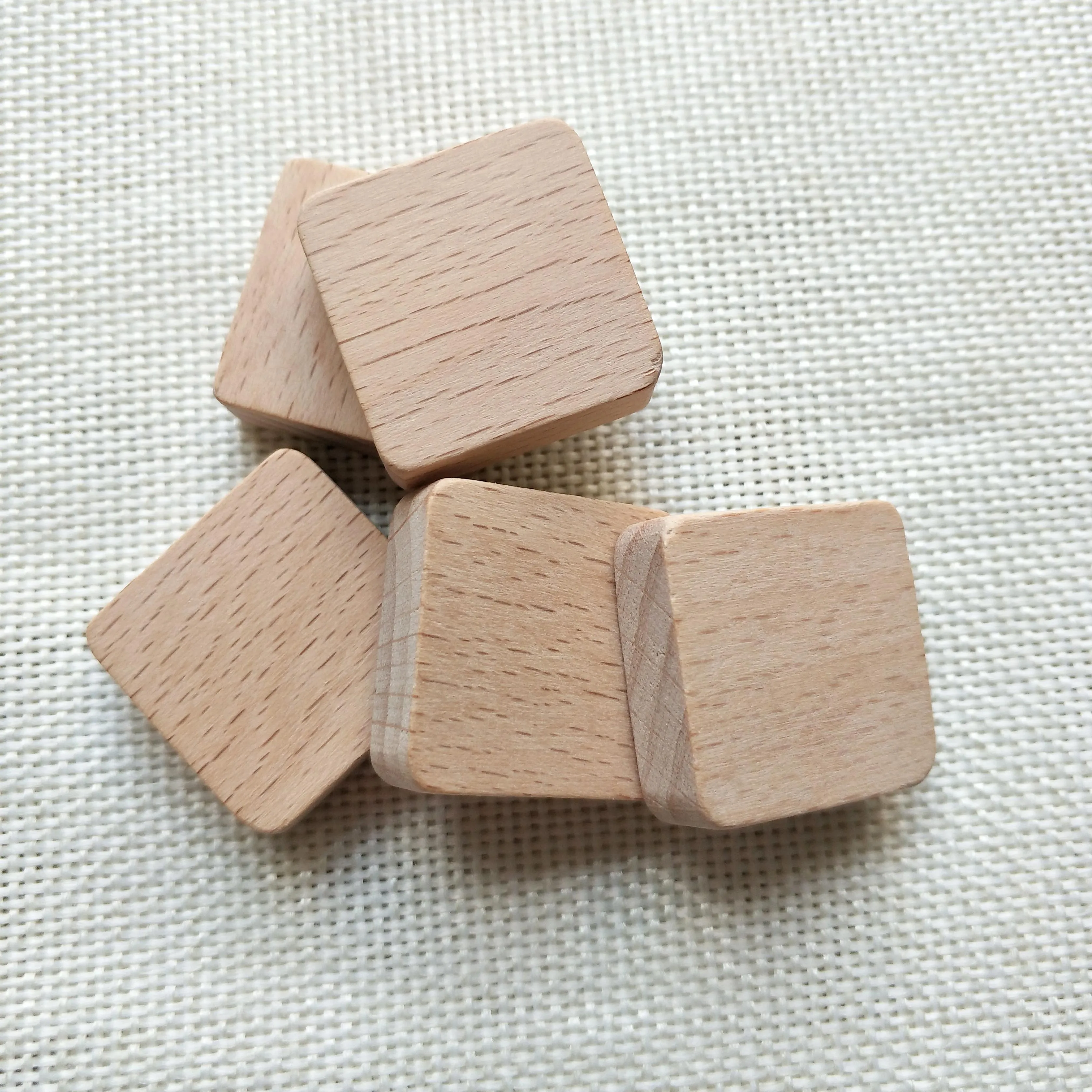 50 Piezas De Madera Natural Cuadradas - 10.2x10.2 Cm - Para Manualidades, Pintura Y Decoración