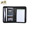 Professional Business Portfolio Padfolio Folder Document Case Organizer A5 PU Leather Zippered