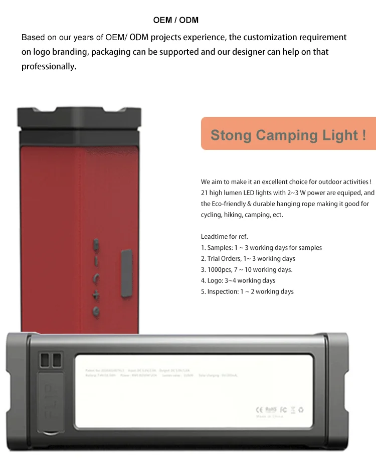 IPX7 Solar Camping Light Bluetooth Speaker with Power Bank