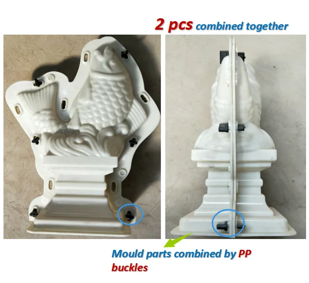 ABS plastic home garden concrete animal fish statue molds