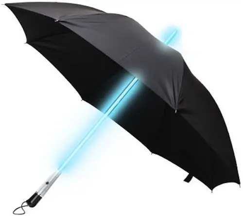 blue led lightsaber umbrella brilliant