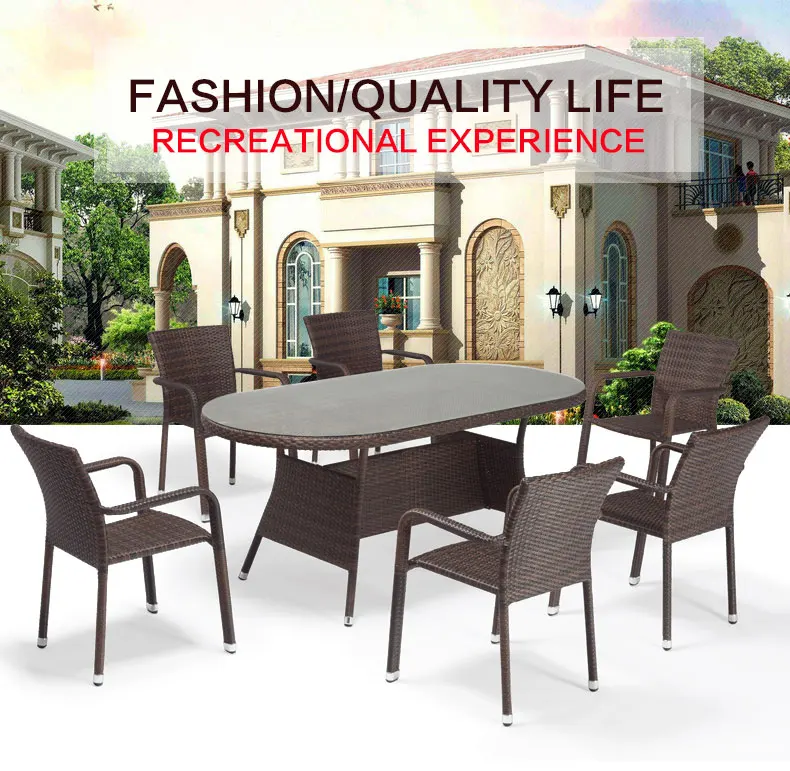 6+1 Used Restaurant Rattan Furniture Outdoor With Oval Table Buy