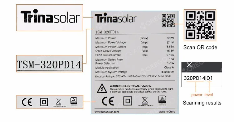 trina solar half cell solar panel 370 watts 380 watt mono