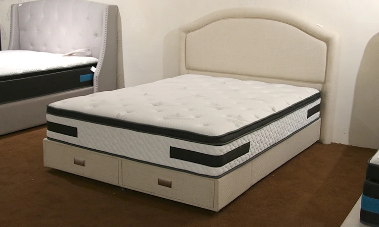 oem 现代酒店床高弹性滚动包装特大号织物针织口袋弹簧床垫