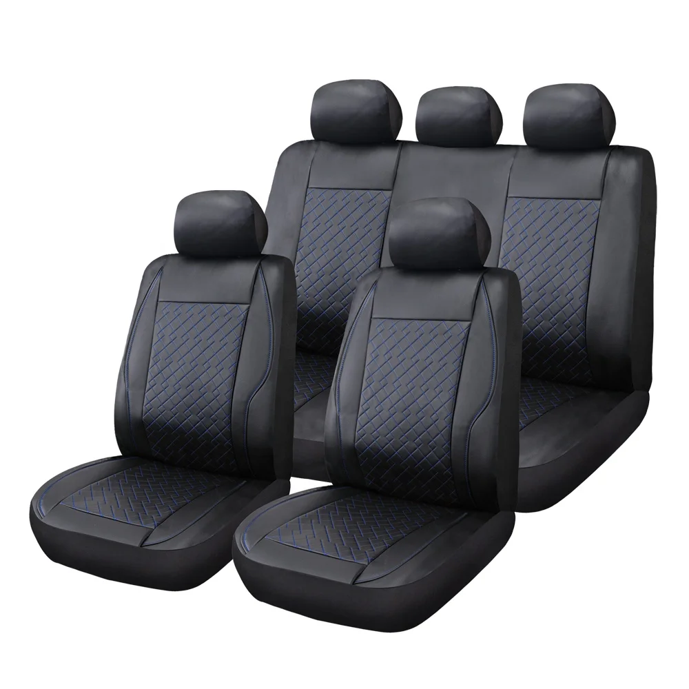 Luxury Waterproof Universal Pu Pvc Leather Auto Seat Cover With Red