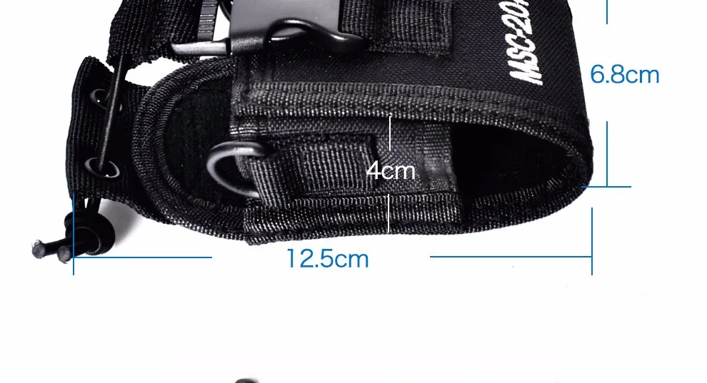 Portable walkie talkie leather case MSC-20A two way radio case for BAOFENG/ZASTONE/HYT walkie talkie nylon case