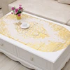 Oval PVC Tablecloth gold embossed pvc placemat/ dinner mat /tablemat