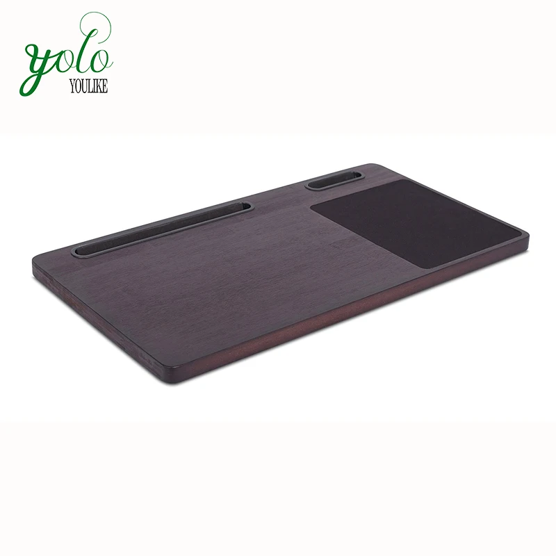 Multi Tasking Bed Tray, Bamboo Laptop Lap Desk Board with Tablet Phone Slot And Mouse Pad