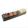 Custom Clear PET plastic 6 holes blister clamshell macaron packaging box