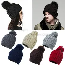 2016 Hot fashion Women’s Cotton Hip Hop Ring Warm Beanie Cap Winter Autumn Women Knitted Hats Men Beanies Free Shipping A1 Q1