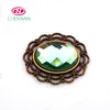 womens jewelry pendant trays with glass cabochons DIY Bronze Setting