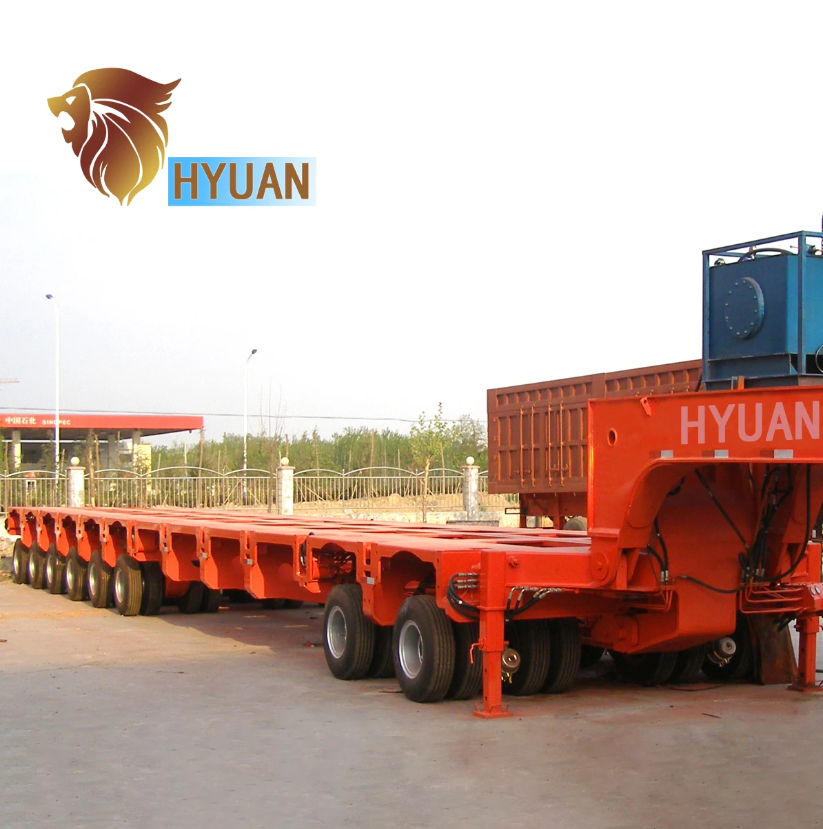 hyuan 拖车多轴液压轴可转向模块化半挂车出售低价格