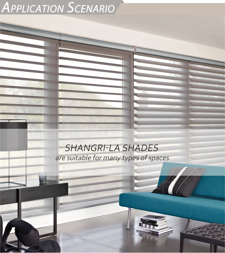 Hotel blackout horizontal shangri-la roller blinds