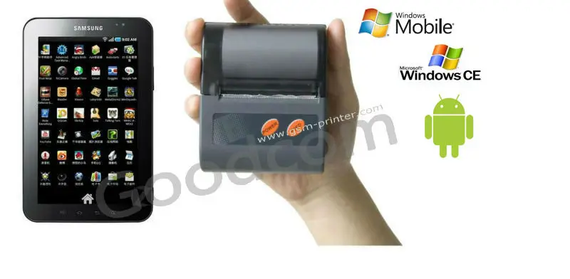 2 inch Pocket Size 58mm Android Bluetooth Thermal Printer for Barcode/QR Code/Image Printing