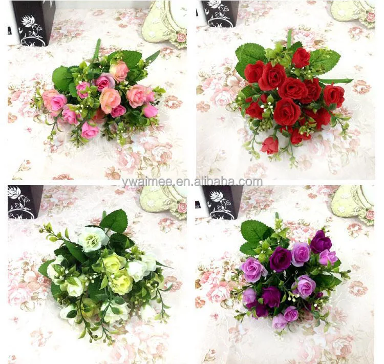 Wholesale Real Touch Silk Flowers,Artificial Velvet Rose Flower