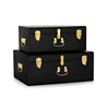 Luxury leather luggage aviator flight case coffee table trunk