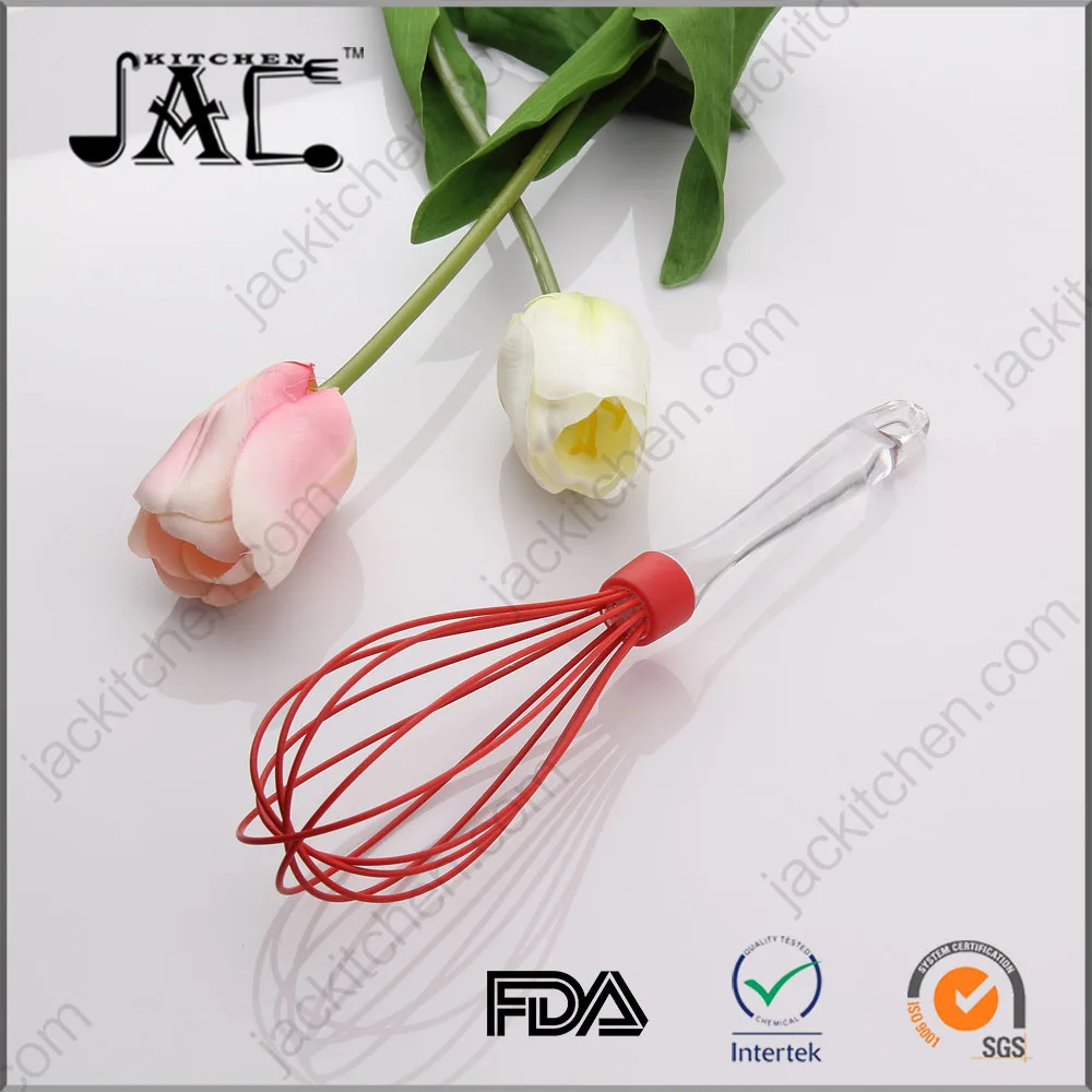 Baking and Pastry Tools Non Stick Manual Whisk Silicone Coated Function of Egg Beater Hand Mixer