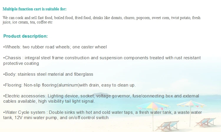 JX-FR280H Shanghai Jiexian commercial food trailer food truck van