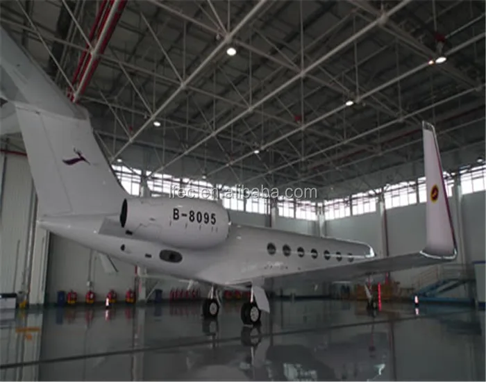 Prefab steel plane hangar