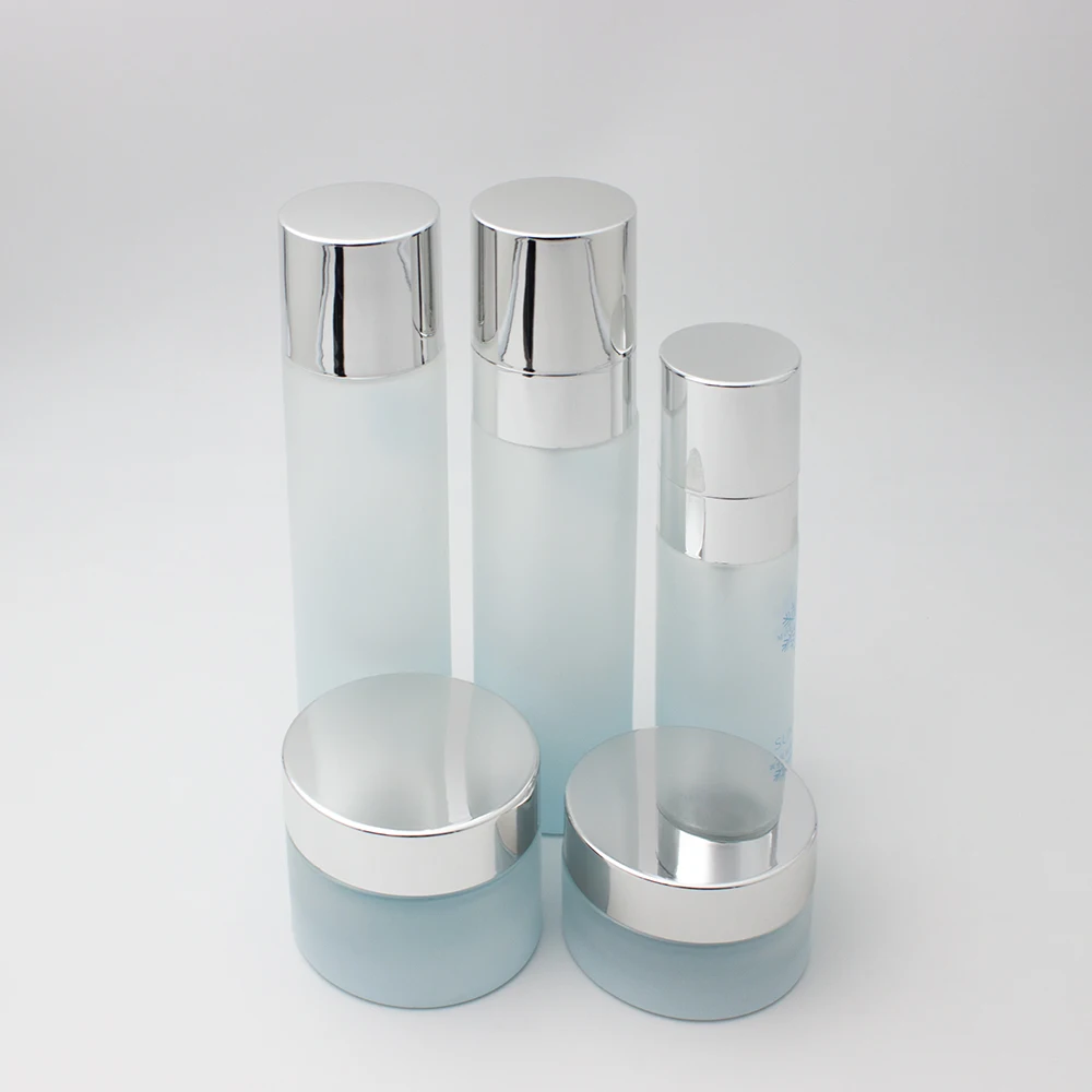 2 Oz Fancy Green Frosted Glass Cosmetic Jars - Buy Frosted Glass Cosmetic Jars,Fancy Cosmetic ...