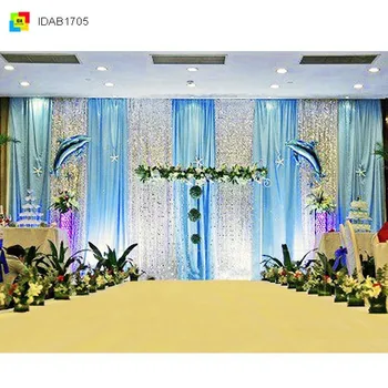 Church Wedding Ceremony Hall Stage Decoration Backdrop Curtain