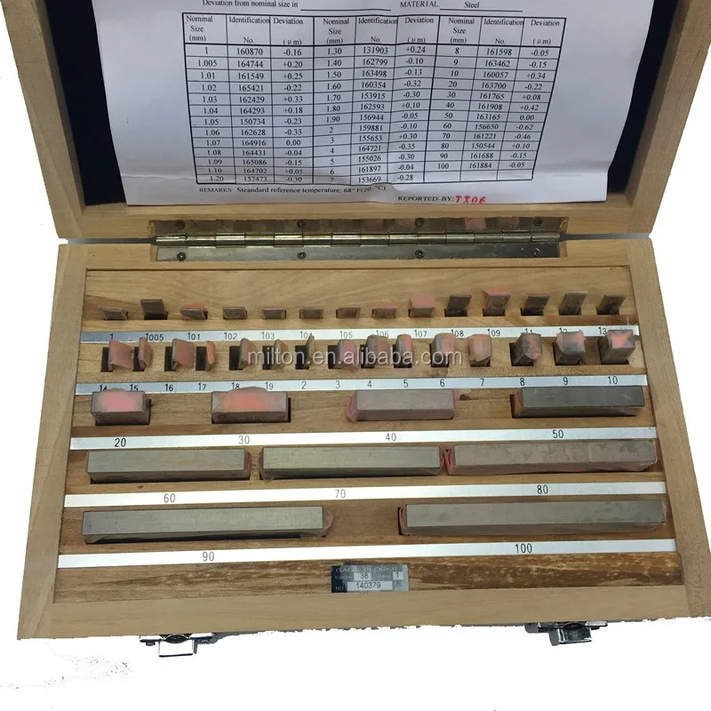 38pcs/set,1grade 1100mm Inspection Block Measuring Block Gauge Buy