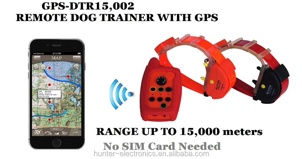 waterproof dog gps tracker collar for hunting