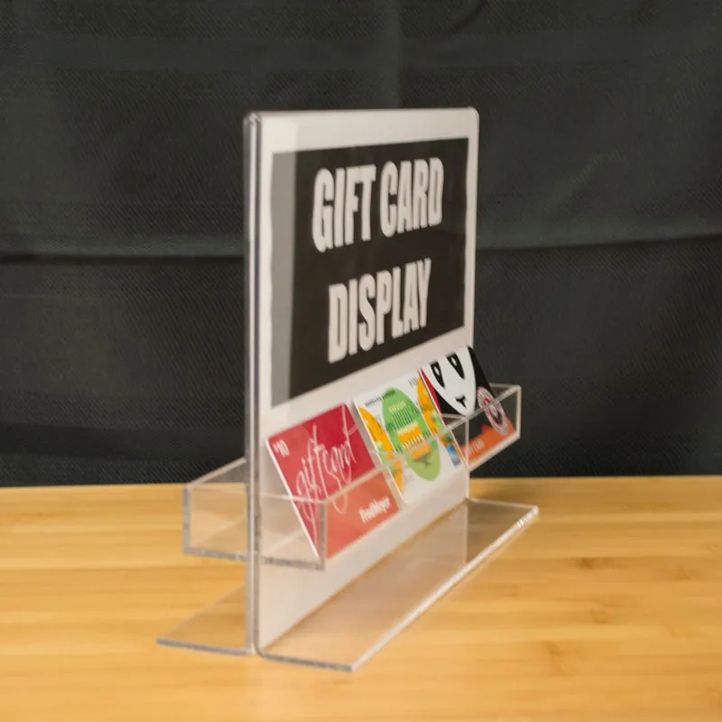 Clear Acrylic Gift Card Holder And Sign Display Sign Display Holder Rack 11"w X 8.5"h Buy