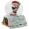 Polyresin Santa old man customized Snow Globe with music and LED light