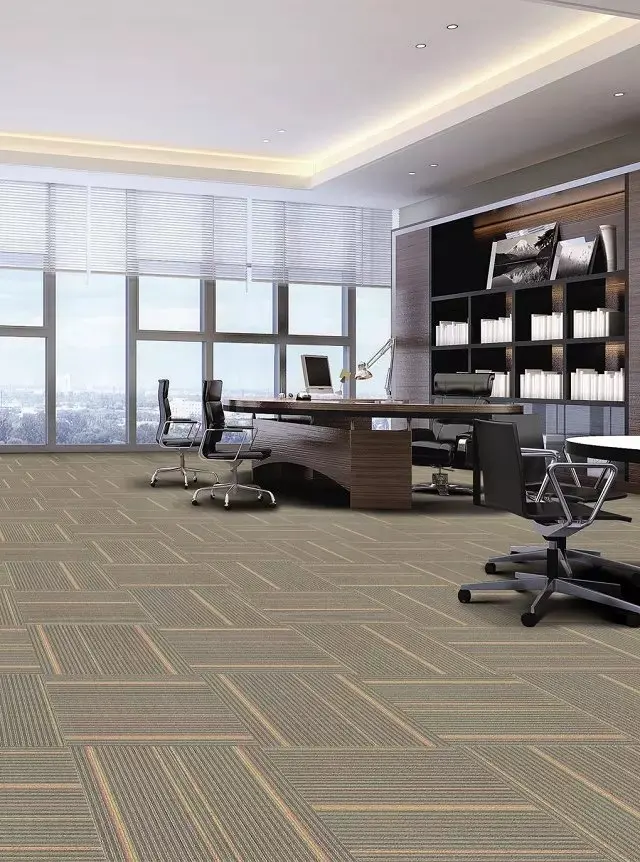 Dalle de moquette avec coussin support pour bureau, non tissé ... Fabriquer tapis avec moquette