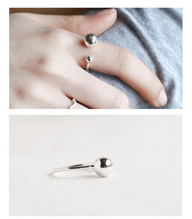 bague argent avec deux boules bague argent avec deux boules