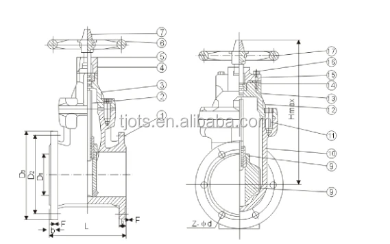 6 Inch Gate Valve Pn16 With Best Price And Weight And Dimensions - Buy