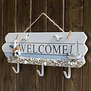 CCWY Mediterranean style 3 welcome hooks creative wall decoration welcome garment hook, hand-made old towel
