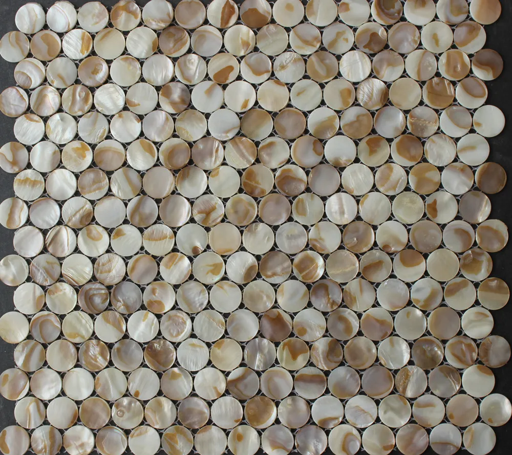 Af011603 ronde puces naturel fleur shell mosaïque pour intérieure ...