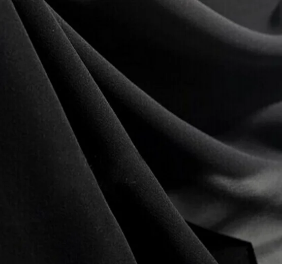 black silk chiffon fabric