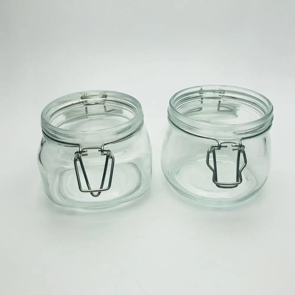 0ml 500ml 1000ml Glass Canning Jar Airtight Glass Container For Food Storage Grain With Clip Lids Buy Bottles And Jars For Food Airtight Glass Container Wholesale 1 Liter Glass Bottle Product On Alibaba Com