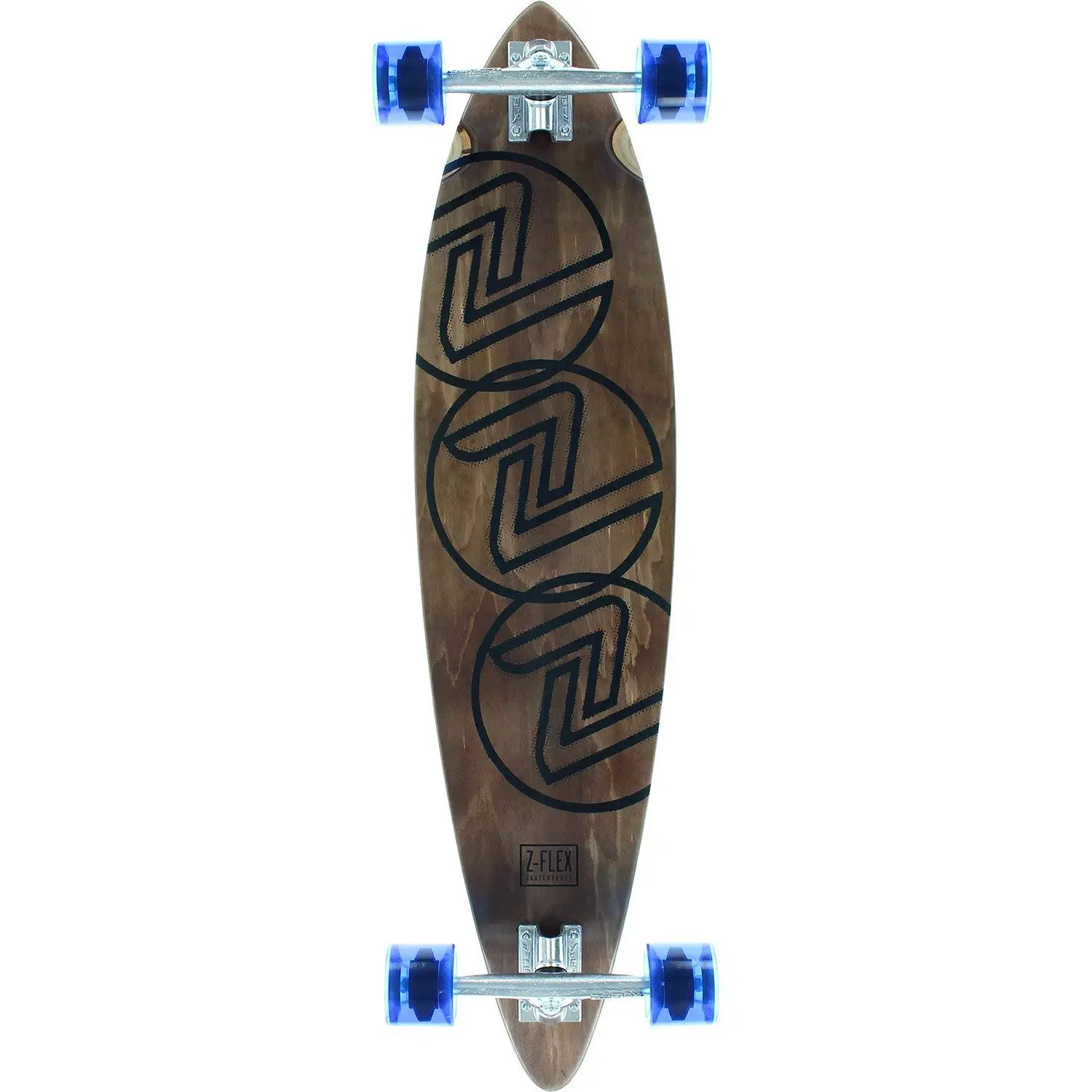 Z-Flex Skateboards Pintail Night Jungle Longboard Complete Skateboard 9 x 38 