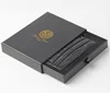 custom luxury black paper packaging drawer men wallet gift box