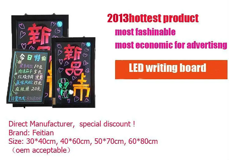 LED writing board for advertising alibaba express hot selling factory direct