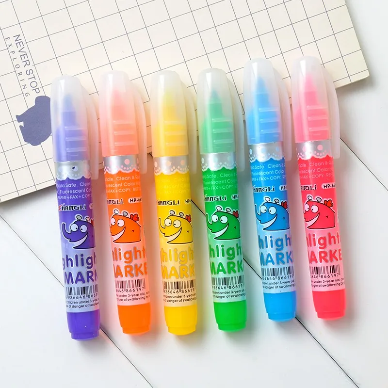 Customized Pastel Highlighter Advertising Promote Flousecent