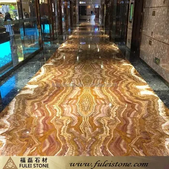 Fulei Stone Yellow Tiger Onyx Marble Floor Tiles Yellow Tiger Onyx Marble Floor Tiles