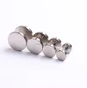 Wholesale Fashion Brand Black Silver Stainless Steel Earrings Women Men's Barbell Dumbbell Punk Gothic Stud Earring