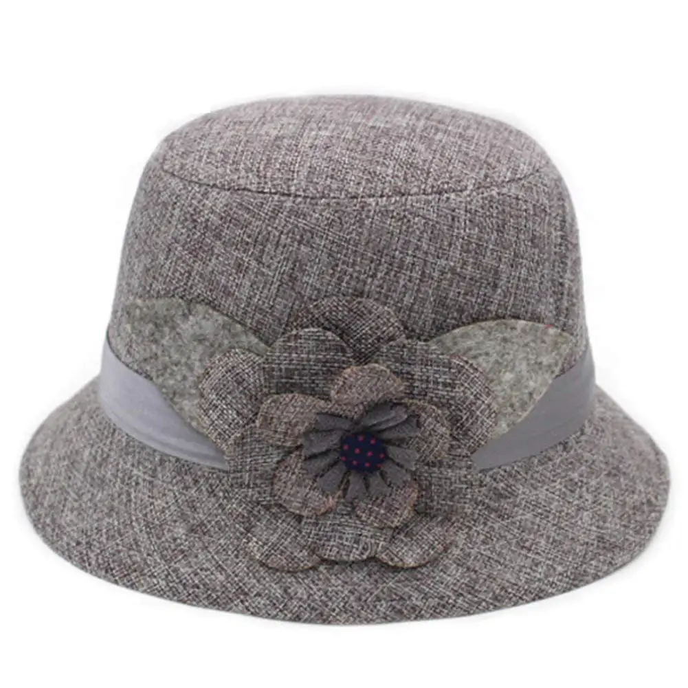 Hats for Women/ Spring and summer hat mom/Bucket Hat/Fisherman Hat/Middle-aged Korean fashion hats/ Ms. hat outdoor autumn flowers